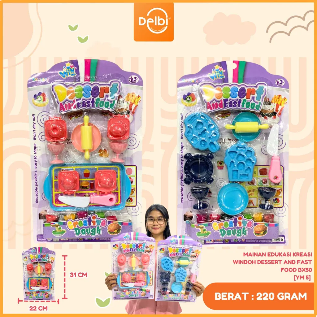 [YM 5] MAINAN EDUKASI KREASI WINDOH DESSERT AND FAST FOOD BX50