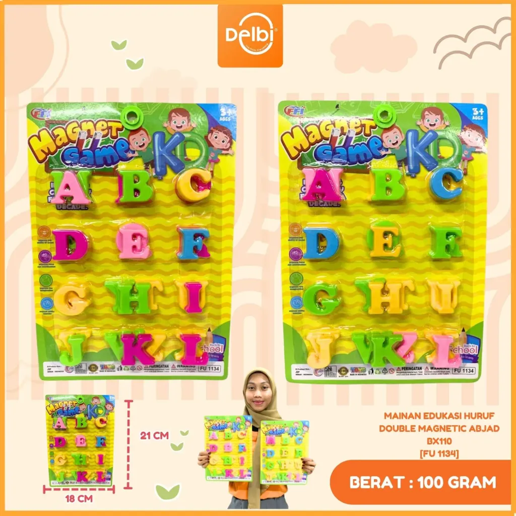 [FU 1134] MAINAN EDUKASI HURUF DOUBLE MAGNETIC ABJAD BX110