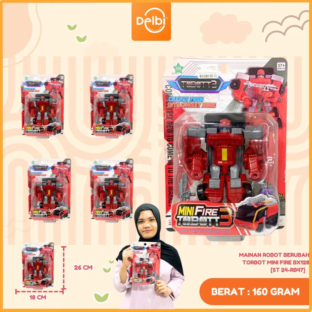 MAINAN ROBOT BERUBAH TORBOT MINI FIRE BX128