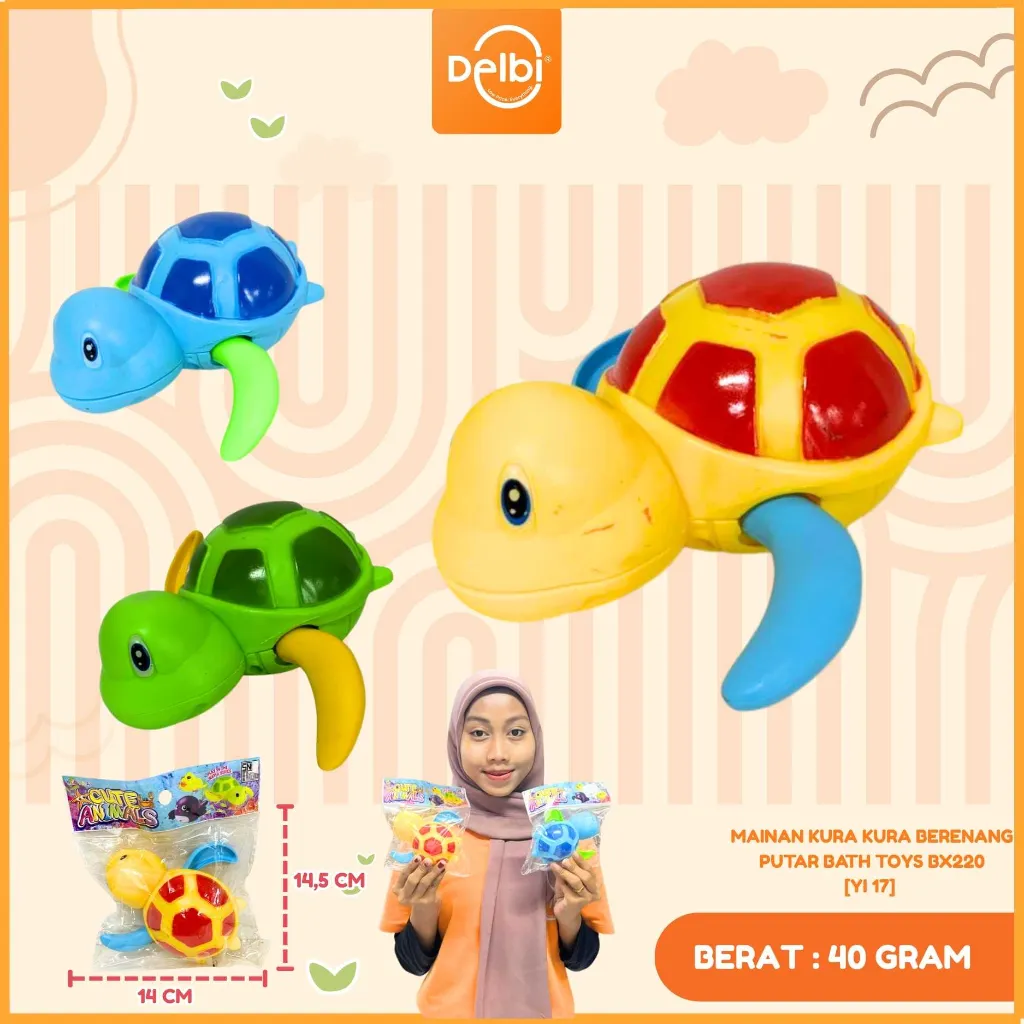 [YI 17] MAINAN KURA KURA BERENANG PUTAR BATH TOYS BX220