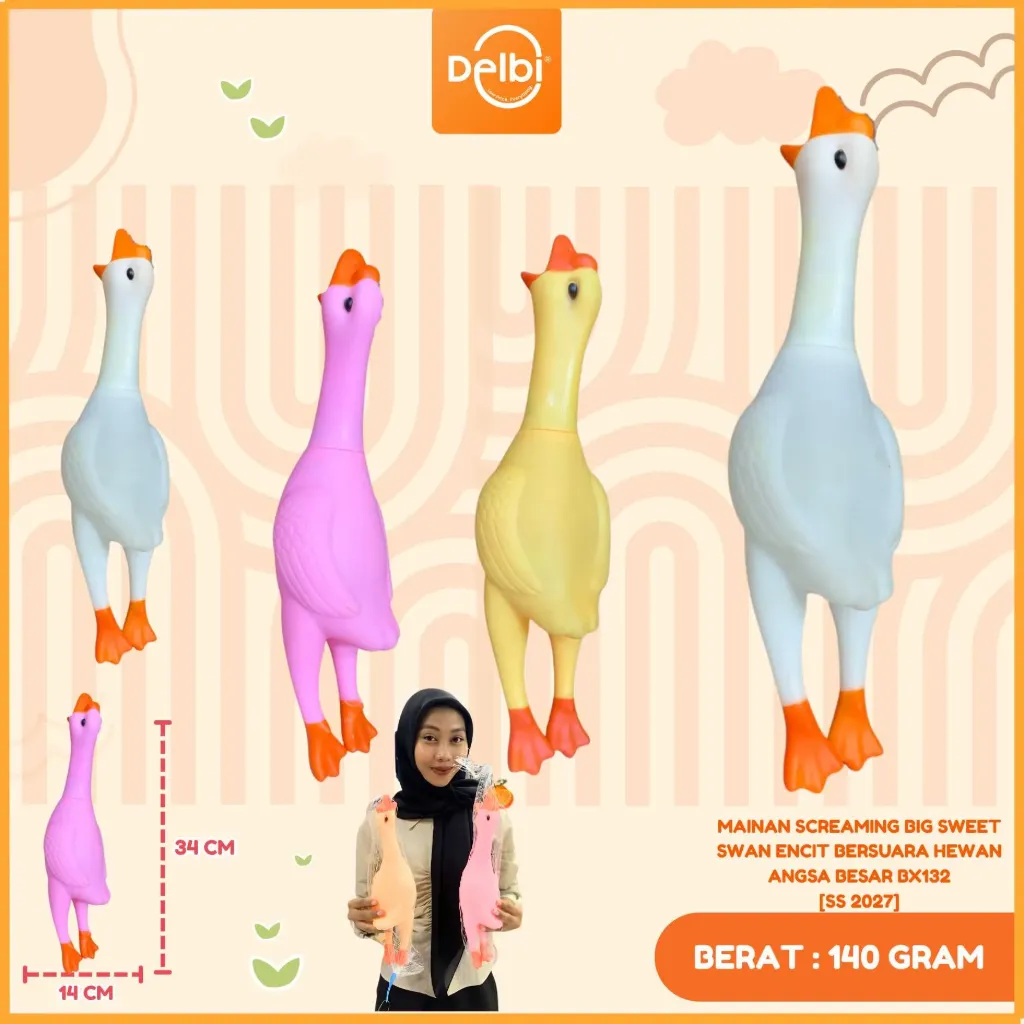 [SS 2027] MAINAN SCREAMING BIG SWEET SWAN ENCIT BERSUARA HEWAN ANGSA BESAR BX132