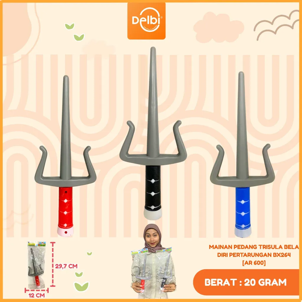 [AR 600] MAINAN PEDANG TRISULA BELA DIRI PERTARUNGAN BX264