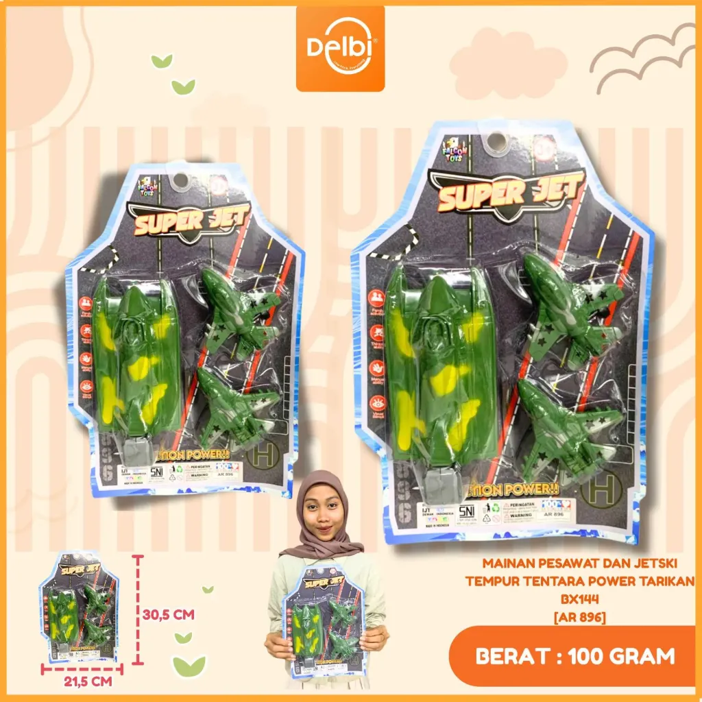 [AR 896] MAINAN PESAWAT DAN JETSKI TEMPUR TENTARA POWER TARIKAN BX144