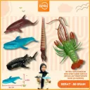 (99-15A) MAINAN EDUKASI SIMULATED MARINE ANIMALS HEWAN LAUT MINIATUR BX10 BX360