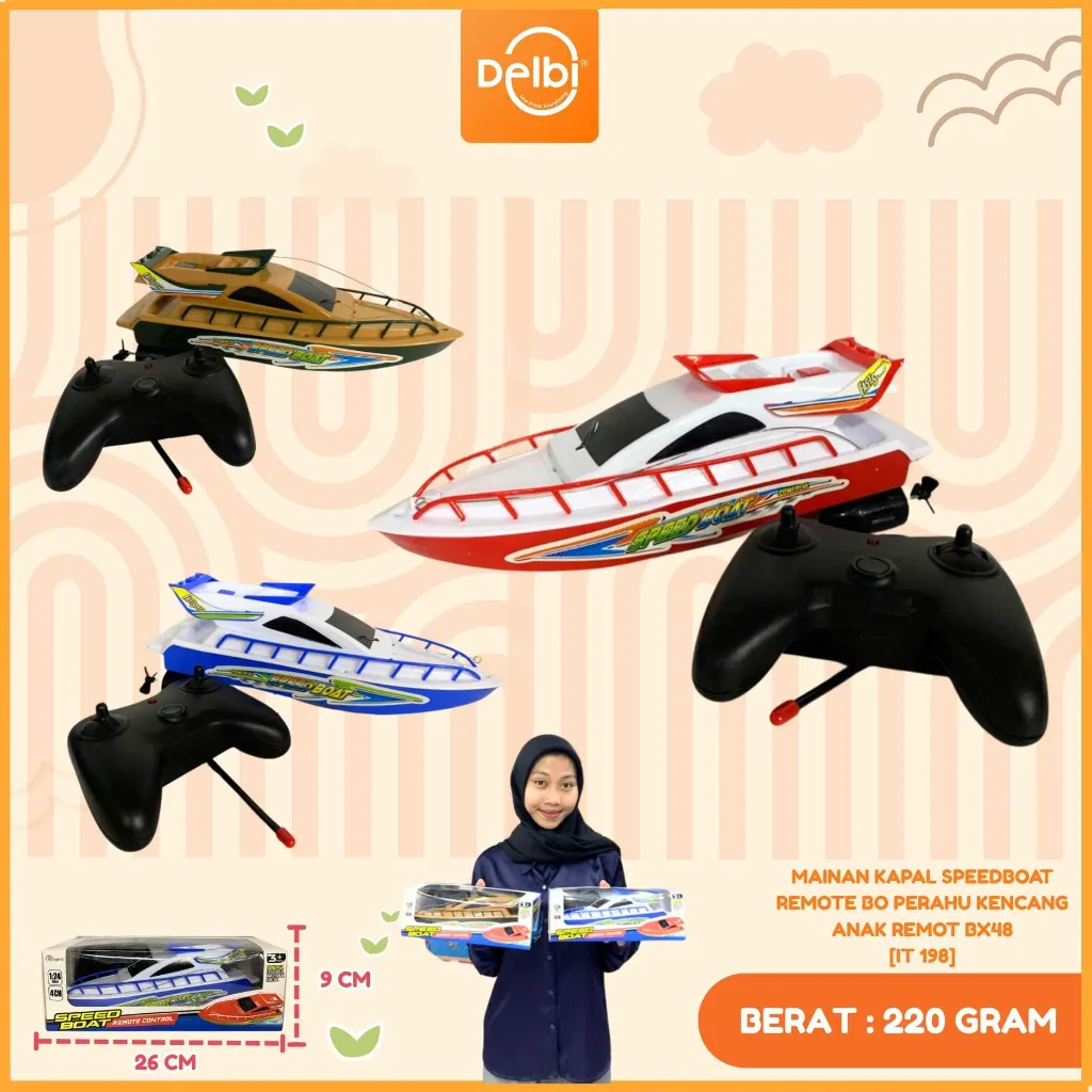 [IT 198] MAINAN KAPAL SPEEDBOAT REMOTE BO PERAHU KENCANG ANAK REMOT BX48