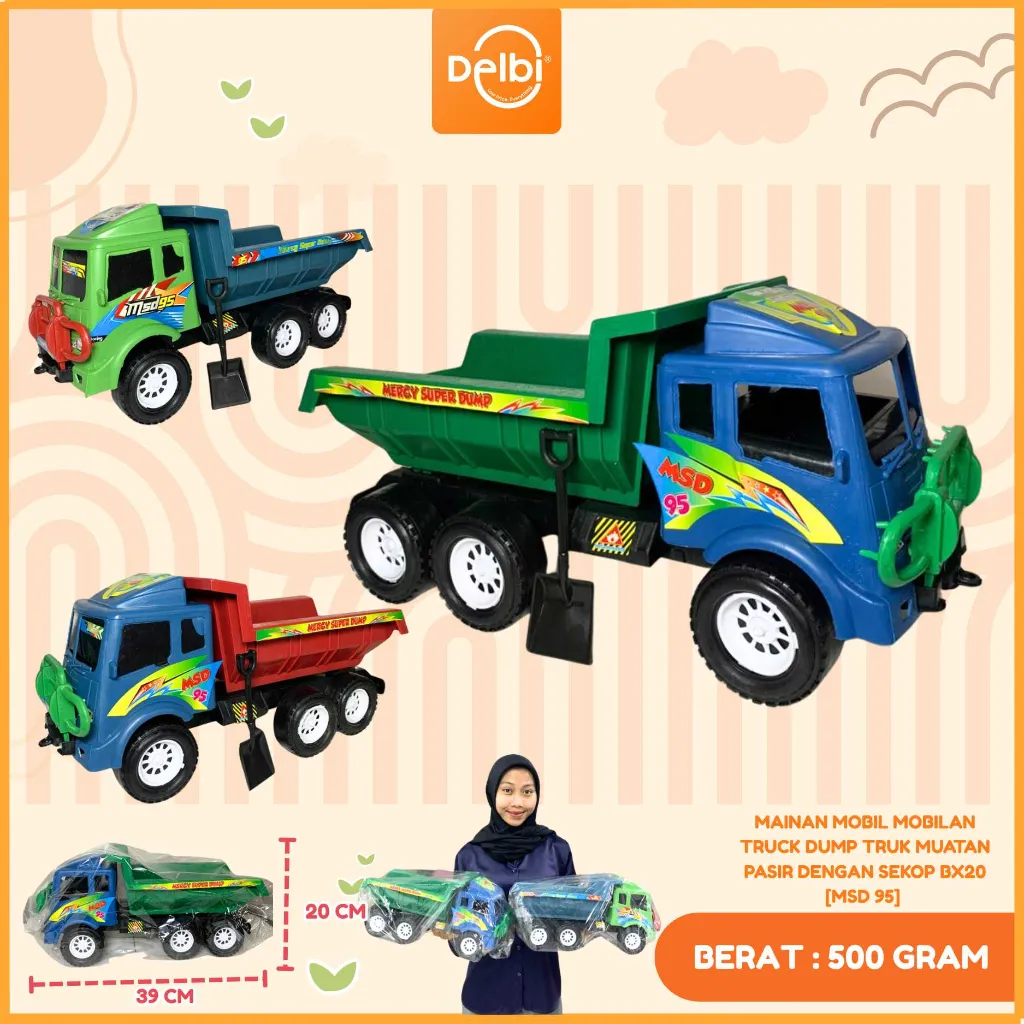 MAINAN MOBIL MOBILAN TRUCK DUMP TRUK MUATAN PASIR DENGAN SEKOP BX20