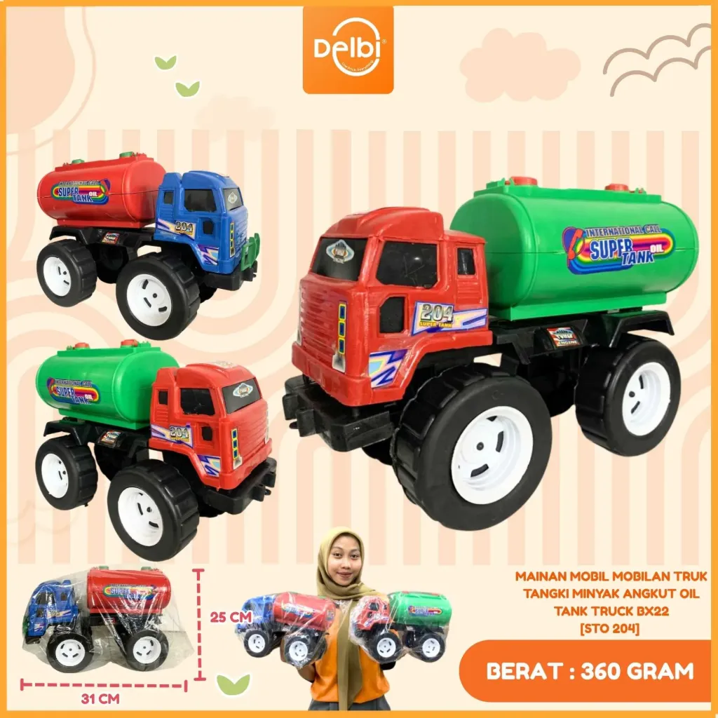 MAINAN MOBIL MOBILAN TRUK TANGKI MINYAK ANGKUT OIL TANK TRUCK BX22