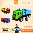 MAINAN MOBIL MOBILAN TRUCK DUMP MUATAN DENGAN SEKOP DAN TALI PENARIK TRUK BX42