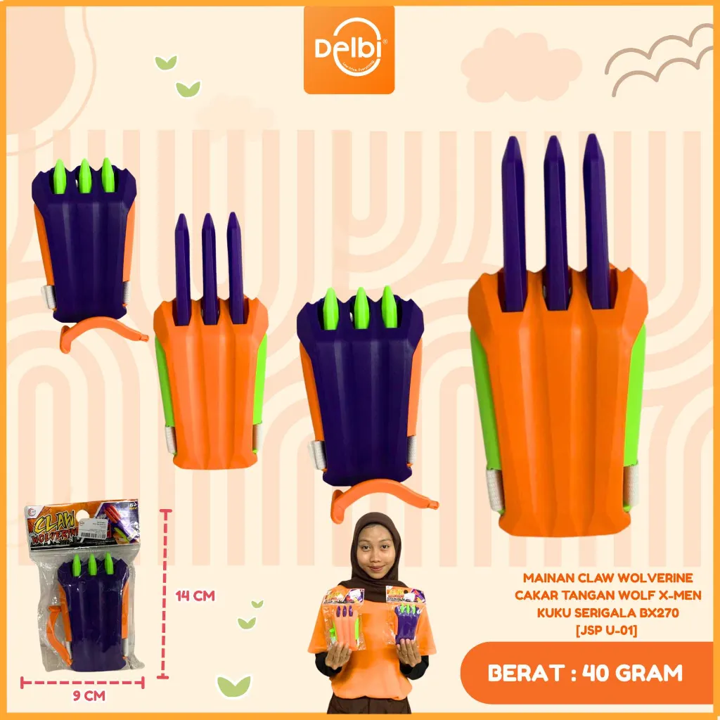 MAINAN CLAW WOLVERINE CAKAR TANGAN WOLF X-MEN KUKU SERIGALA BX270