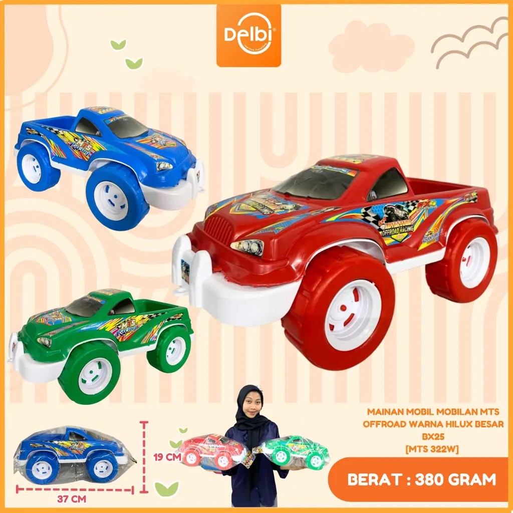 [MTS 322W] MAINAN MOBIL MOBILAN MTS OFFROAD WARNA HILUX BESAR BX25