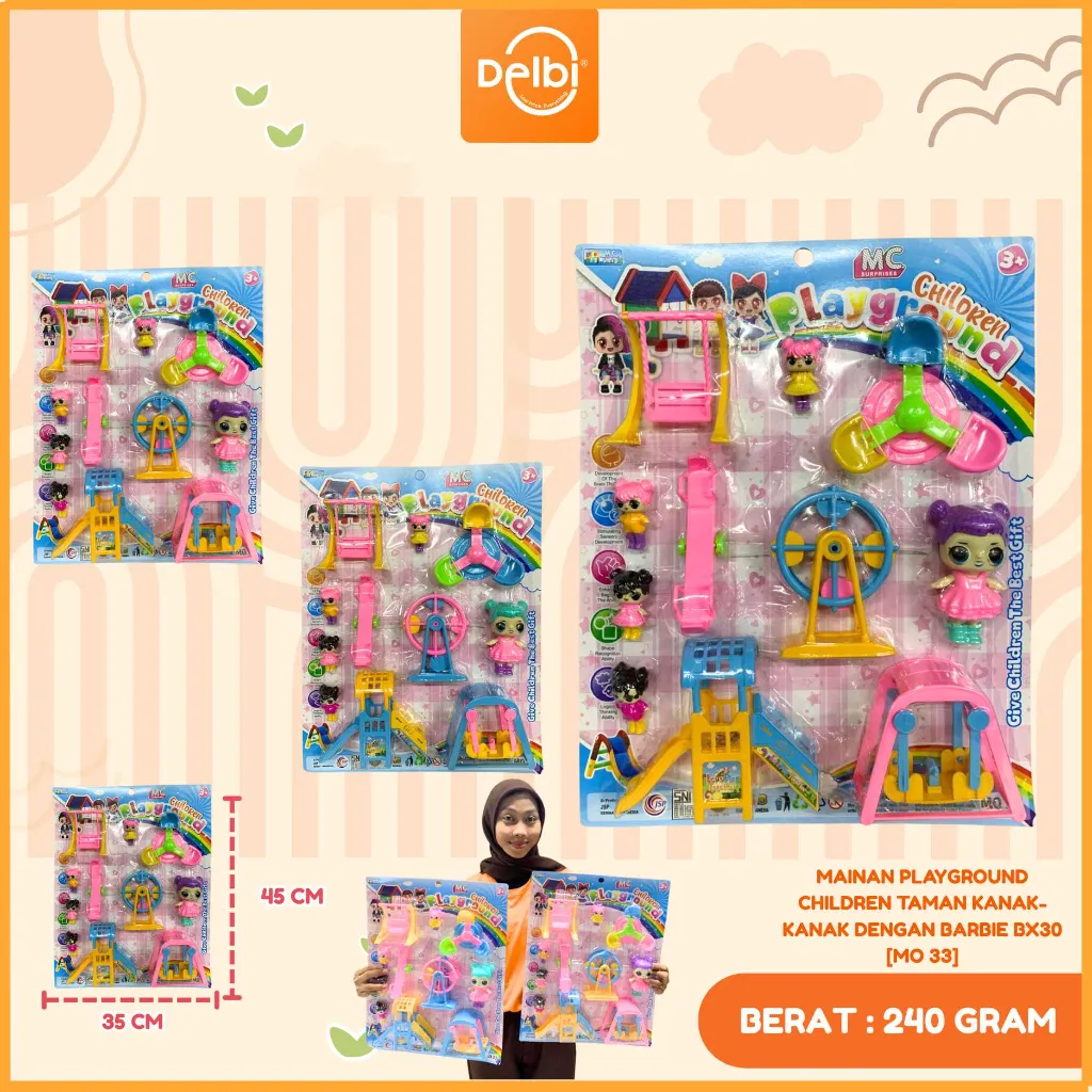 MAINAN PLAYGROUND CHILDREN TAMAN KANAK-KANAK DENGAN BARBIE BX30
