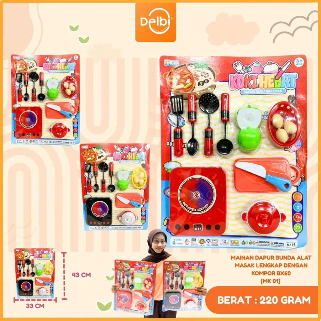 [MK 01] MAINAN DAPUR BUNDA ALAT MASAK LENGKAP DENGAN KOMPOR BX60