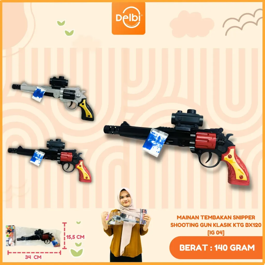 [IG 04] MAINAN TEMBAKAN SNIPPER SHOOTING GUN KLASIK KTG BX120
