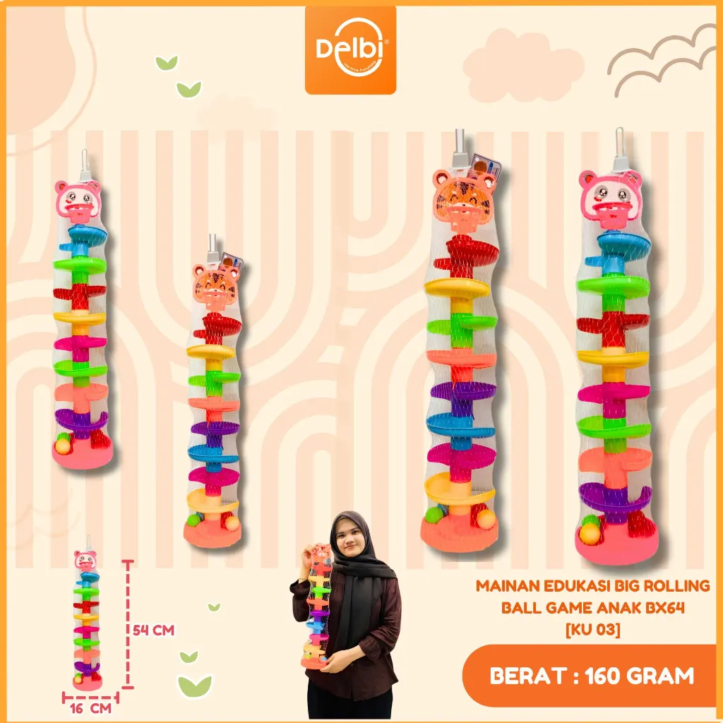 MAINAN EDUKASI BIG ROLLING BALL GAME ANAK BX64