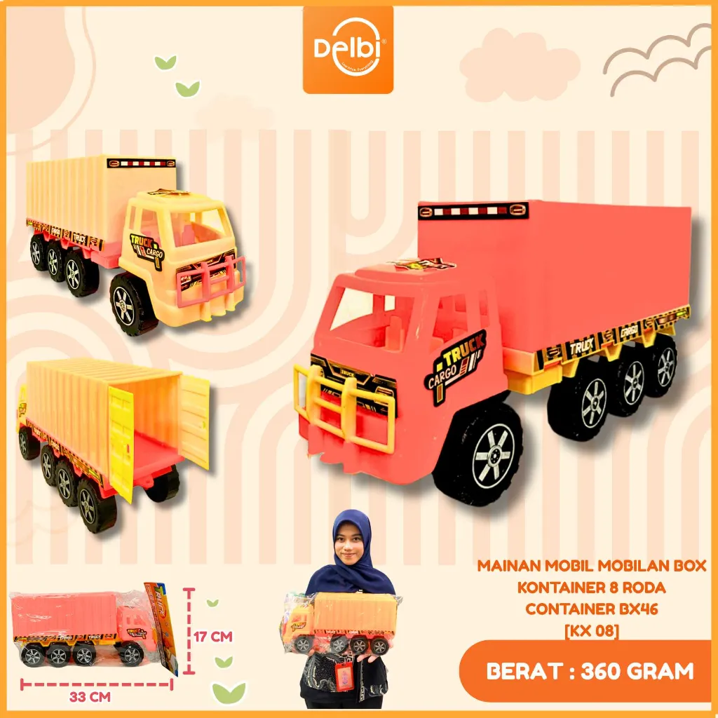 MAINAN MOBIL MOBILAN BOX KONTAINER 8 RODA CONTAINER PLASTIK PP BX46
