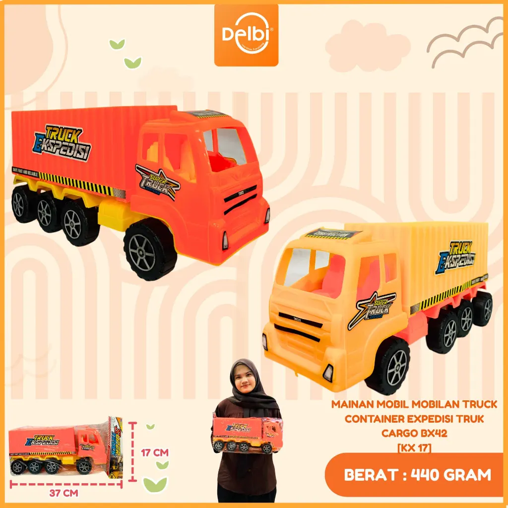 [KX 17] MAINAN MOBIL MOBILAN TRUCK CONTAINER EXPEDISI TRUK CARGO PLASTIK PP BX42