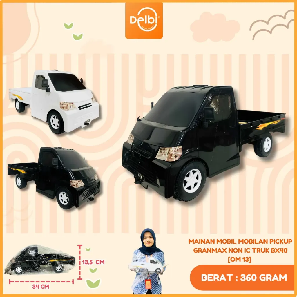 MAINAN MOBIL MOBILAN PICKUP GRANMAX NON IC TRUK PLASTIK PP BX40