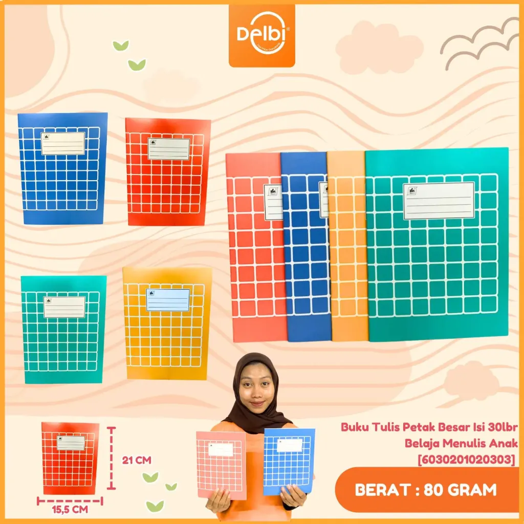 [6030201020303] Buku Tulis Petak Besar Isi 30lbr Belaja Menulis Anak