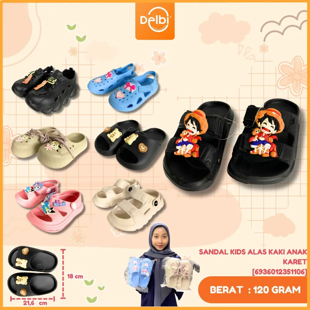 SANDAL KIDS ALAS KAKI ANAK KARET SENDAL