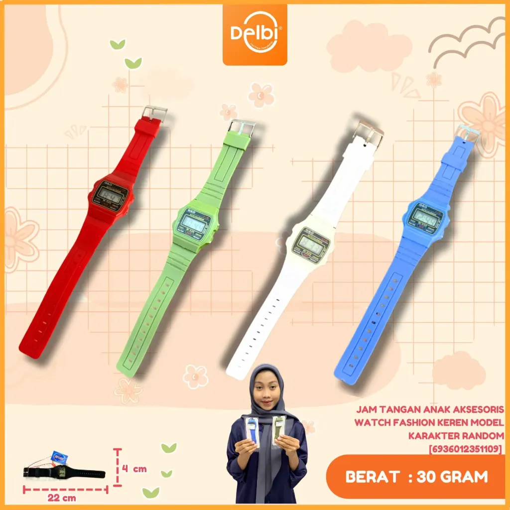 JAM TANGAN ANAK AKSESORIS WATCH FASHION KEREN MODEL KARAKTER RANDOM