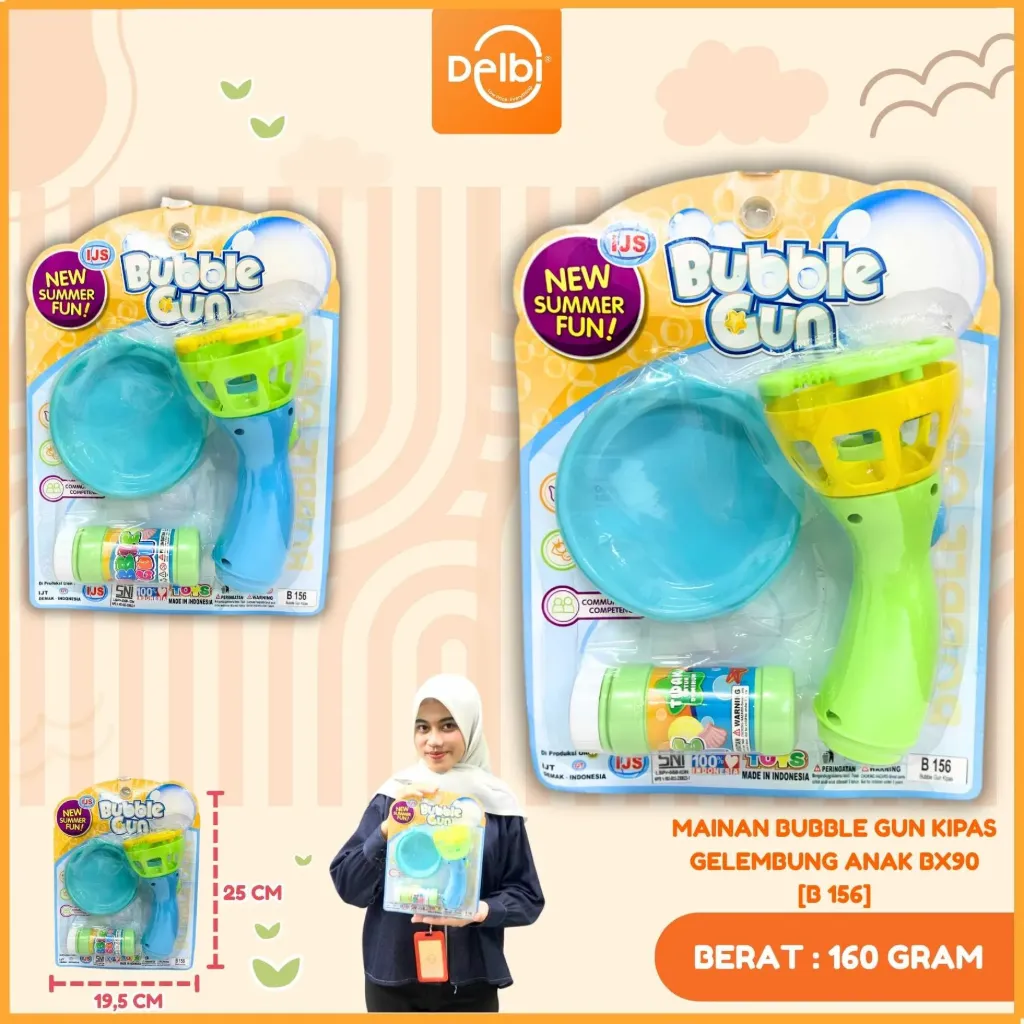 MAINAN BUBBLE GUN KIPAS GELEMBUNG ANAK BX90