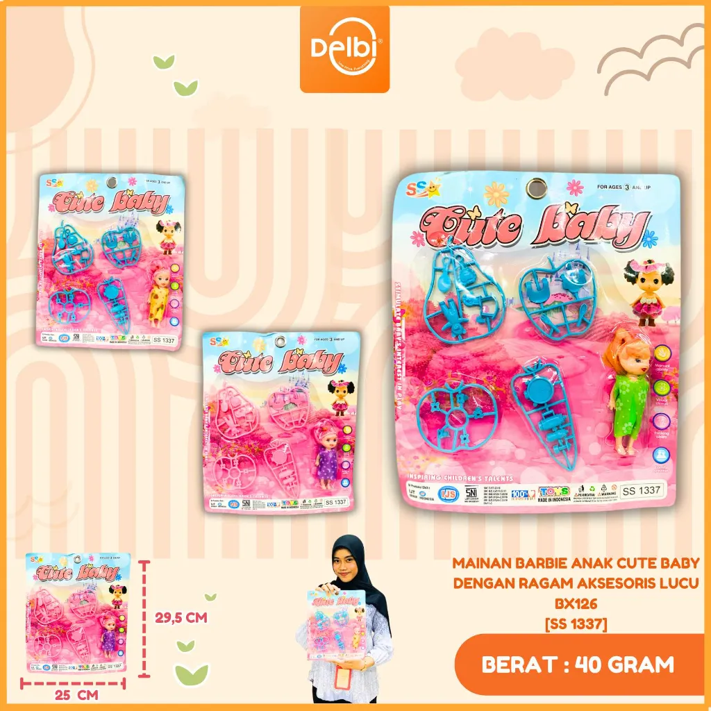 [SS 1337] MAINAN BARBIE ANAK CUTE BABY DENGAN RAGAM AKSESORIS LUCU BX126