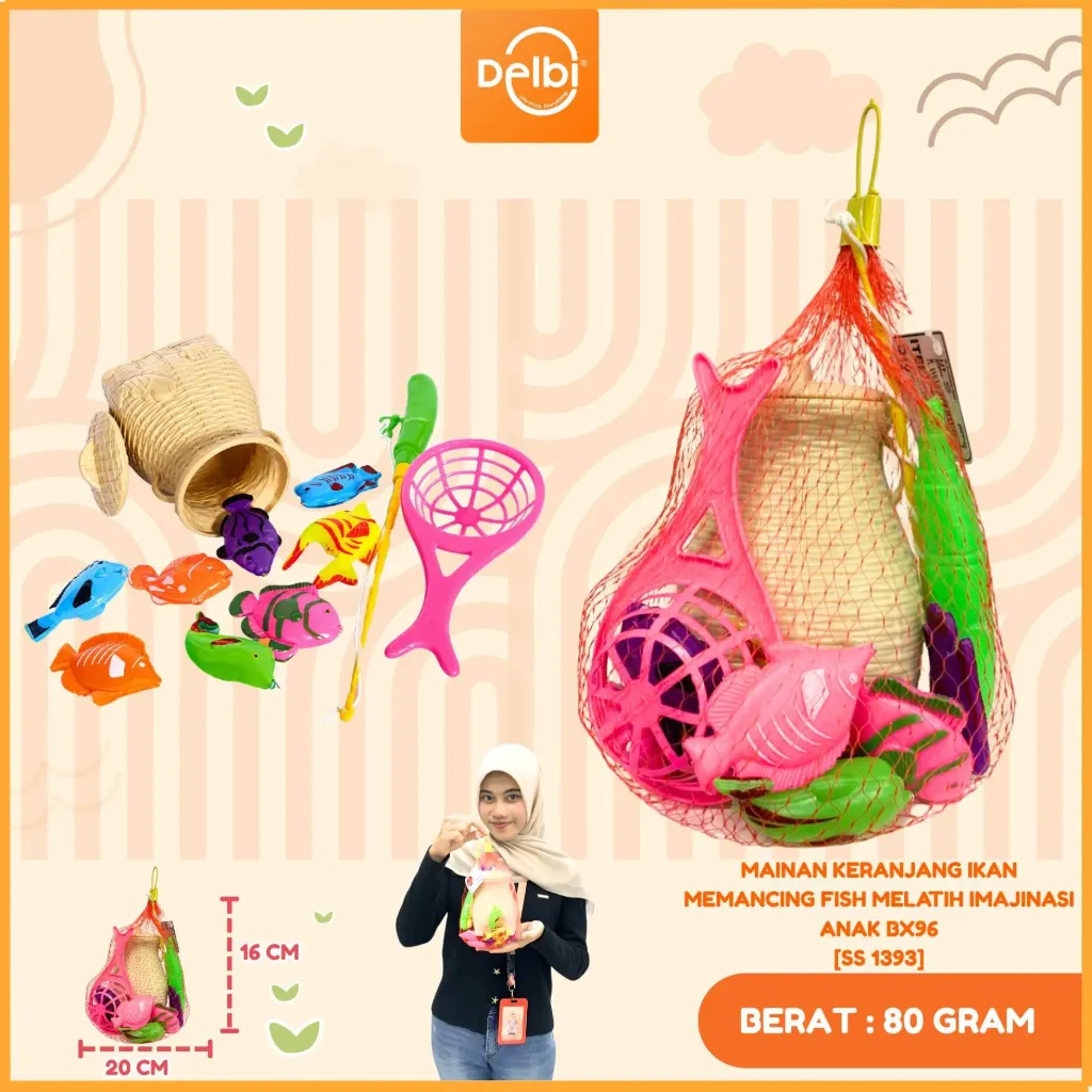 [SS 1393] MAINAN KERANJANG IKAN MEMANCING FISH MELATIH IMAJINASI ANAK BX96