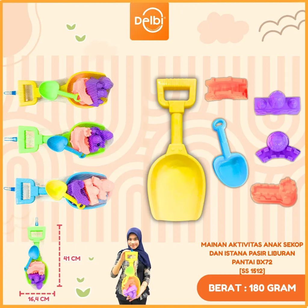 [SS 1512] MAINAN AKTIVITAS ANAK SEKOP DAN ISTANA PASIR LIBURAN PANTAI BX72