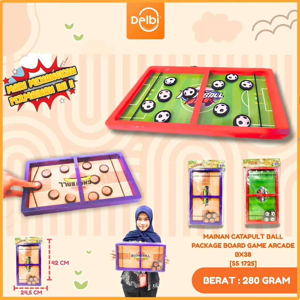 [SS 1725] MAINAN CATAPULT BALL PACKAGE BOARD GAME ARCADE BX38