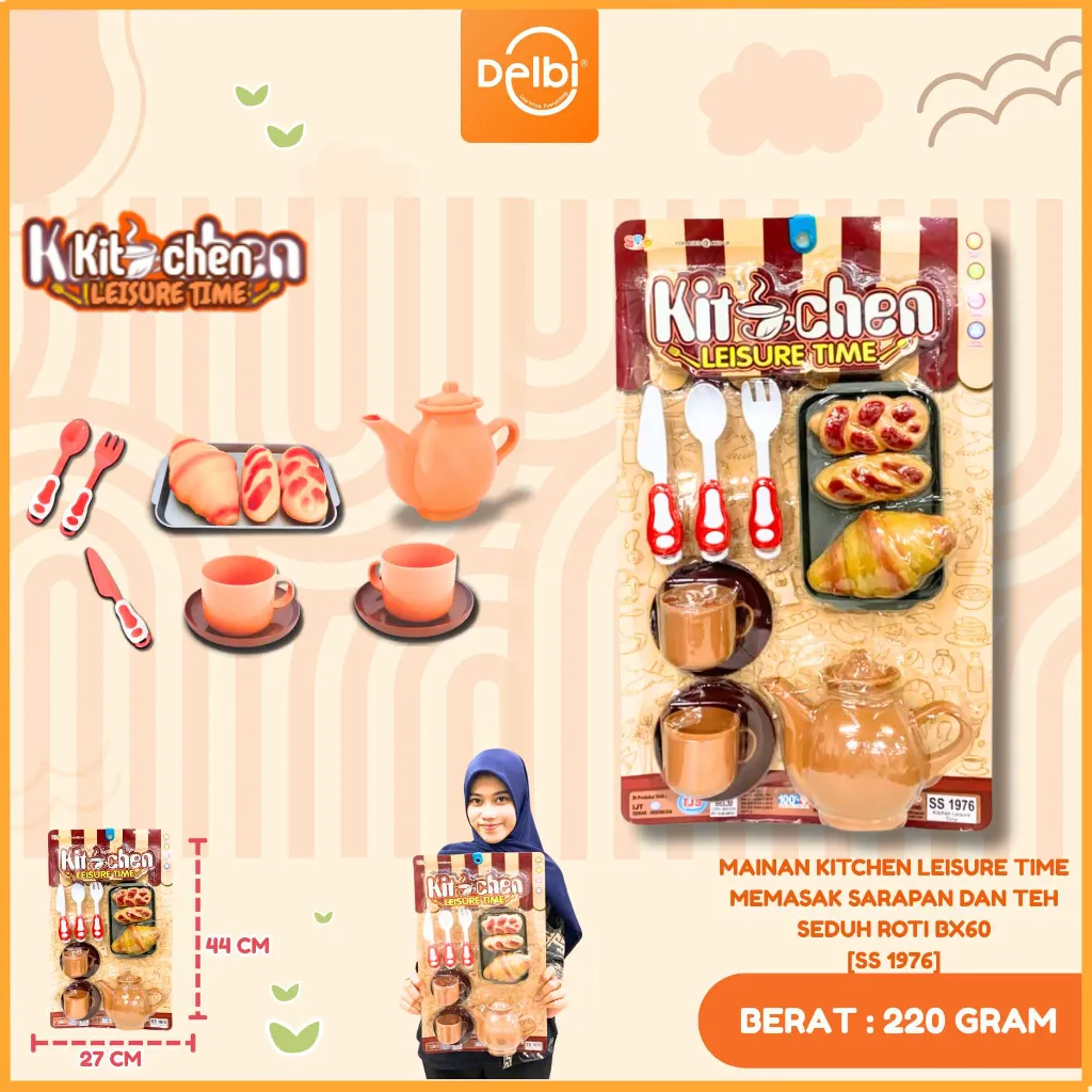 [SS 1976] MAINAN KITCHEN LEISURE TIME MEMASAK SARAPAN DAN TEH SEDUH ROTI BX60