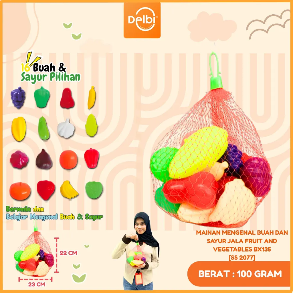 [SS 2077] MAINAN MENGENAL BUAH DAN SAYUR JALA FRUIT AND VEGETABLES BX135
