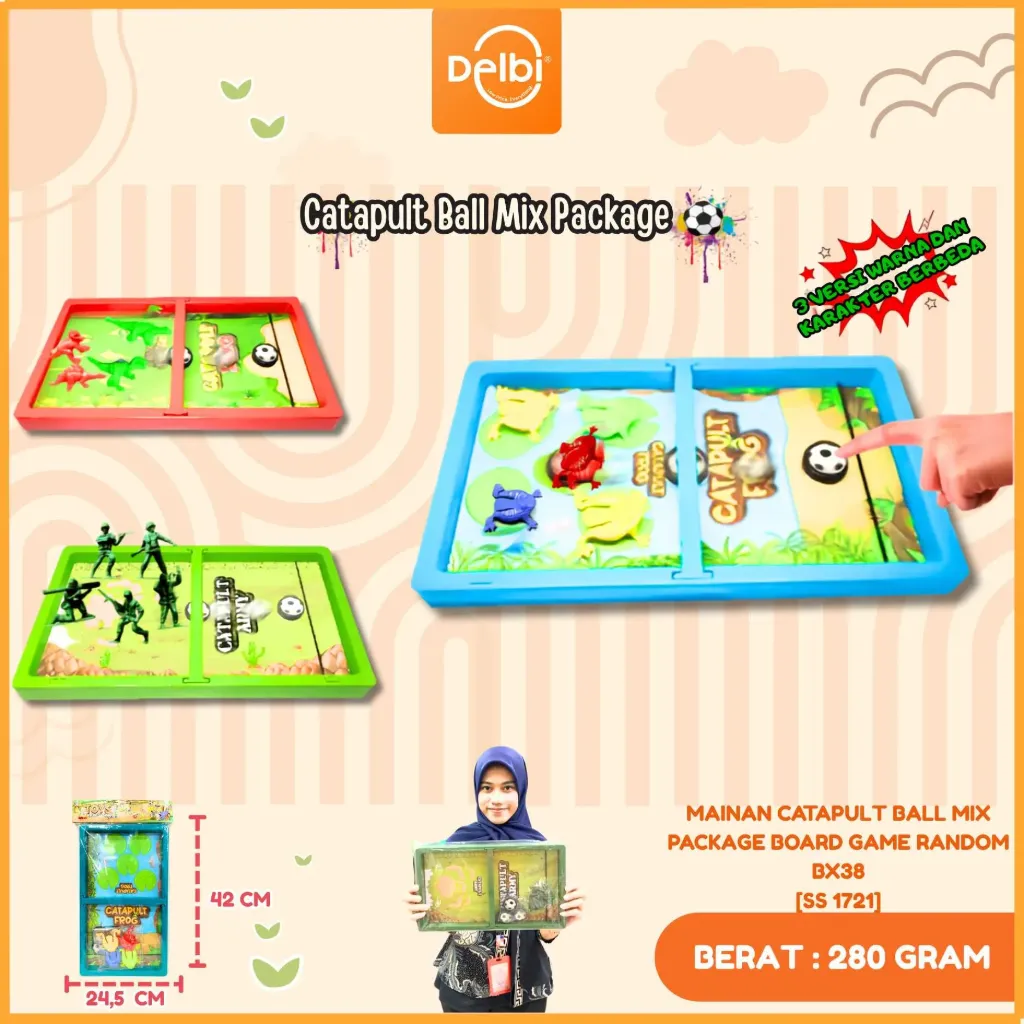 [SS 1721] MAINAN CATAPULT BALL MIX PACKAGE BOARD GAME RANDOM BX38