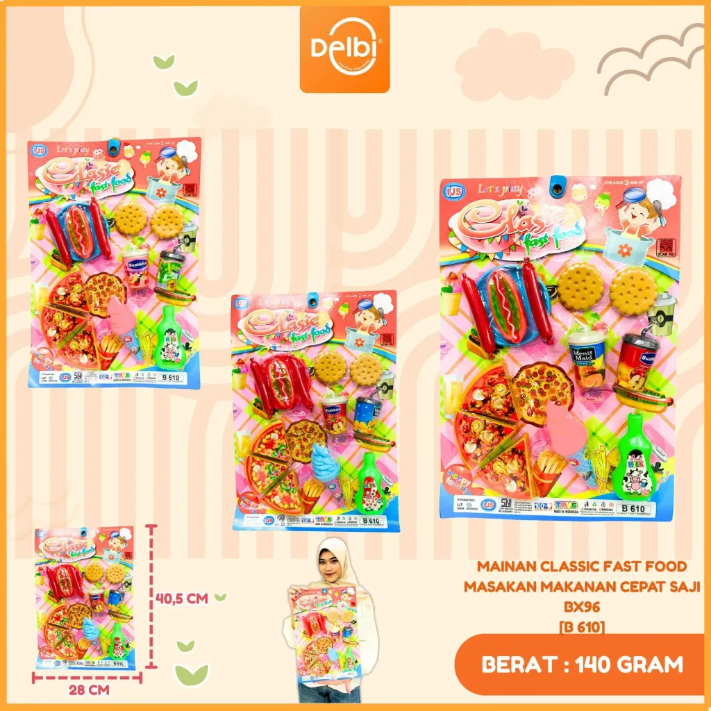 MAINAN CLASSIC FAST FOOD MASAKAN MAKANAN CEPAT SAJI BX96