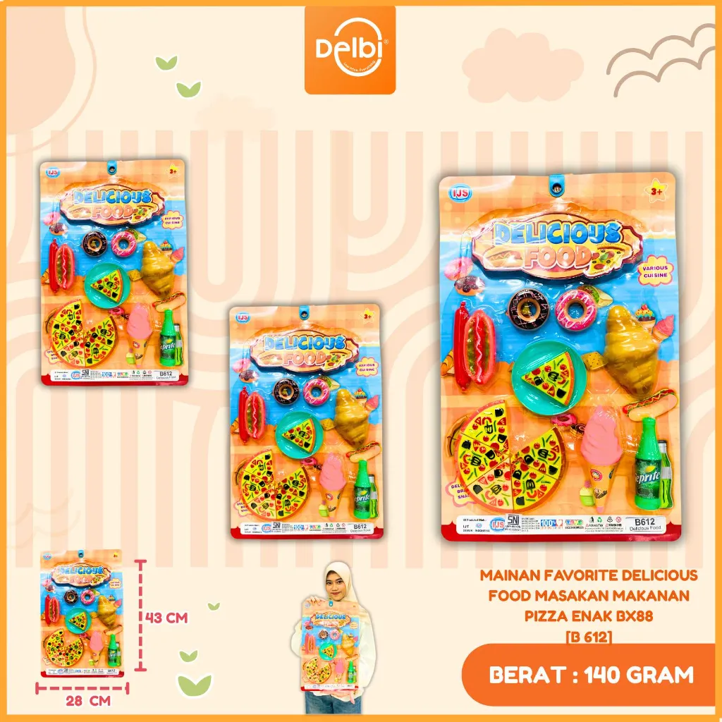 [B 612] MAINAN FAVORITE DELICIOUS FOOD MASAKAN MAKANAN PIZZA ENAK BX88
