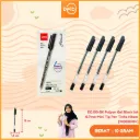 EQ100-BK Pulpen Gel Black Ink 0.7mm Mini Tip Pen Tinta Hitam BX12 BX144 BX1728
