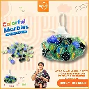 (8929-1) MAINAN LAPANGAN 51 PIECES OF GLASS BEADS IN MESH BAGS KELERENG GULI WARNA BX120