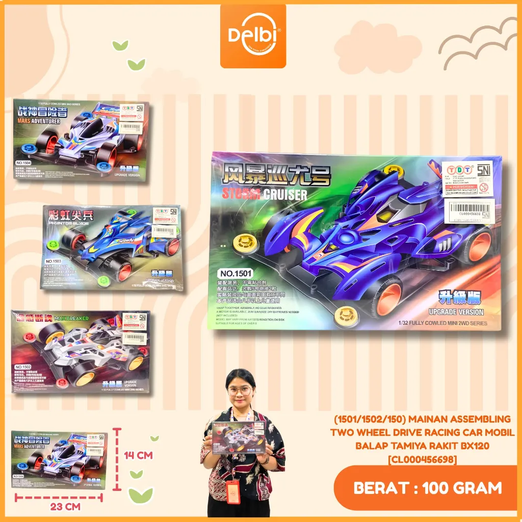 (1501/1502/150) MAINAN ASSEMBLING TWO WHEEL DRIVE RACING CAR MOBIL BALAP TAMIYA RAKIT BX120