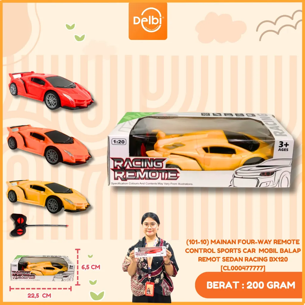 [CL000477777] (101-10) MAINAN FOUR-WAY REMOTE CONTROL SPORTS CAR  MOBIL BALAP REMOT SEDAN RACING BX120