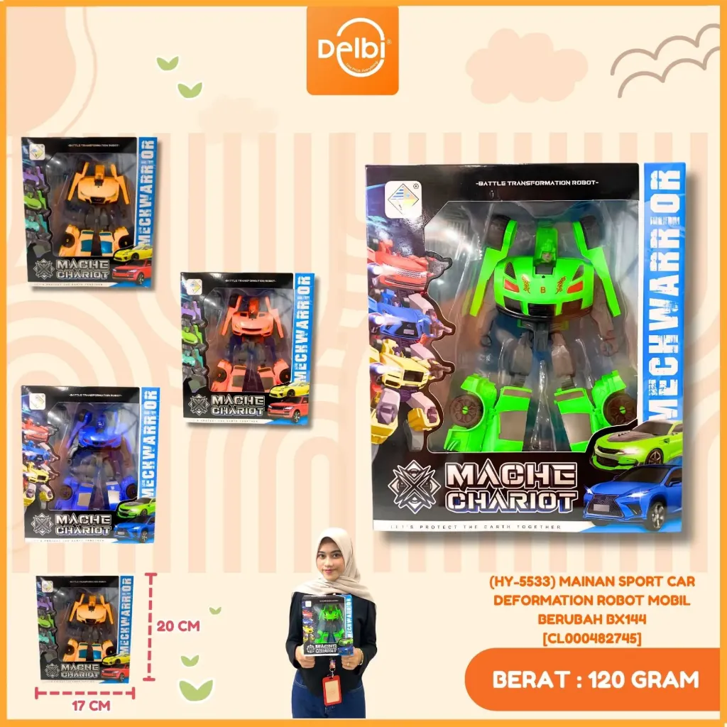 (HY-5533) MAINAN SPORT CAR DEFORMATION ROBOT MOBIL BERUBAH BX144