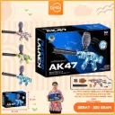 (CH-F970) MAINAN TEMBAKAN AK47 SENJATA PISTOL SPLATTER BALL GUN ELECTRIC PELURU OTOMATIS KELUAR SENDIRI CEPAT BX60