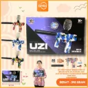 (CH-F987) MAINAN TEMBAKAN MINI UZI SENJATA PISTOL SPLATTER BALL GUN ELECTRIC PELURU OTOMATIS KELUAR SENDIRI CEPAT BX60