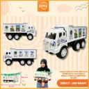 MAINAN MOBILAN TRUCK MBG MAKAN BERGIZI GRATIS TRUK SEKOLAH DENGAN STIKER DAN SEKOP PLASTIK OPP BX60