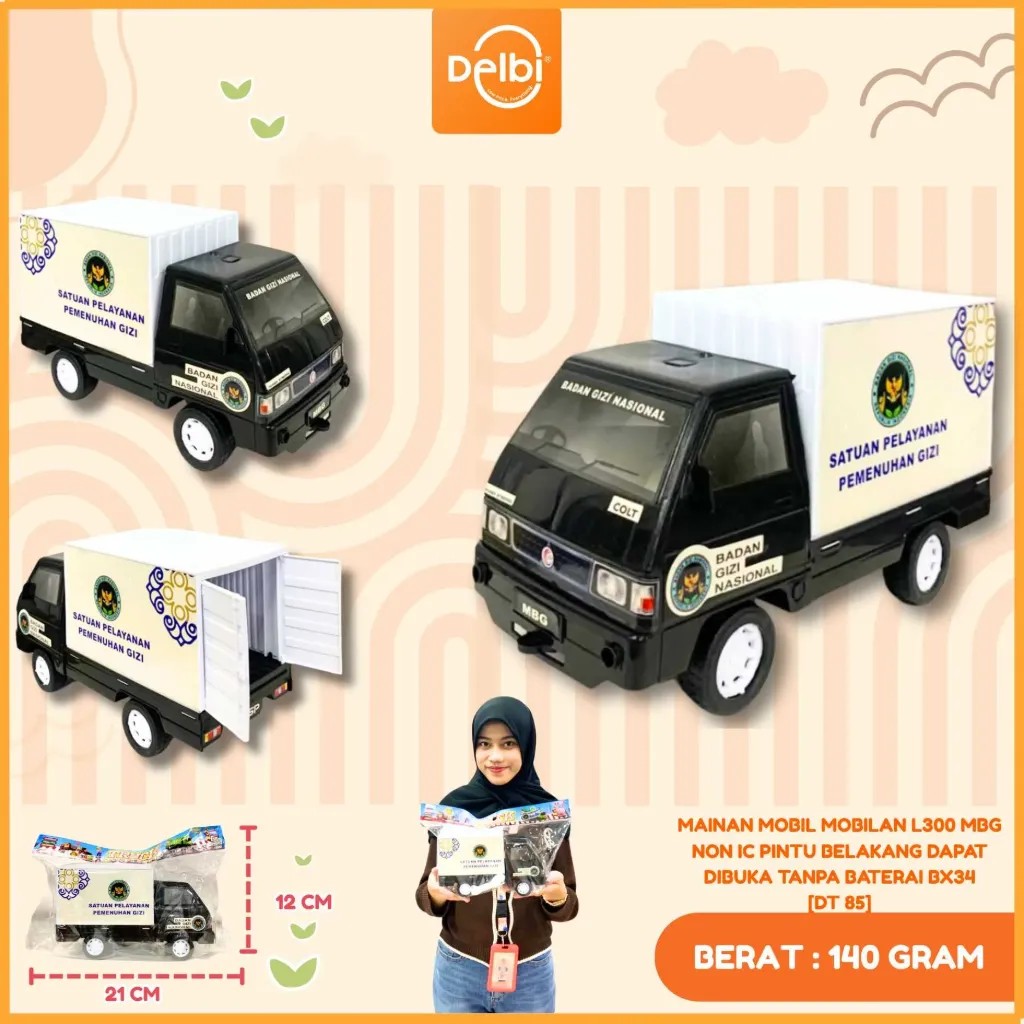 [DT 85] MAINAN MOBIL MOBILAN L300 MBG NON IC PINTU BELAKANG DAPAT DIBUKA TANPA BATERAI PLASTIK OPP BX34