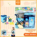 MAINAN MONEY SAFE MINI + FOOD TROLLEY NABUNG CELENGAN ANAK LENGKAP DENGAN KASIR BELANJA PLASTIK PP BX70