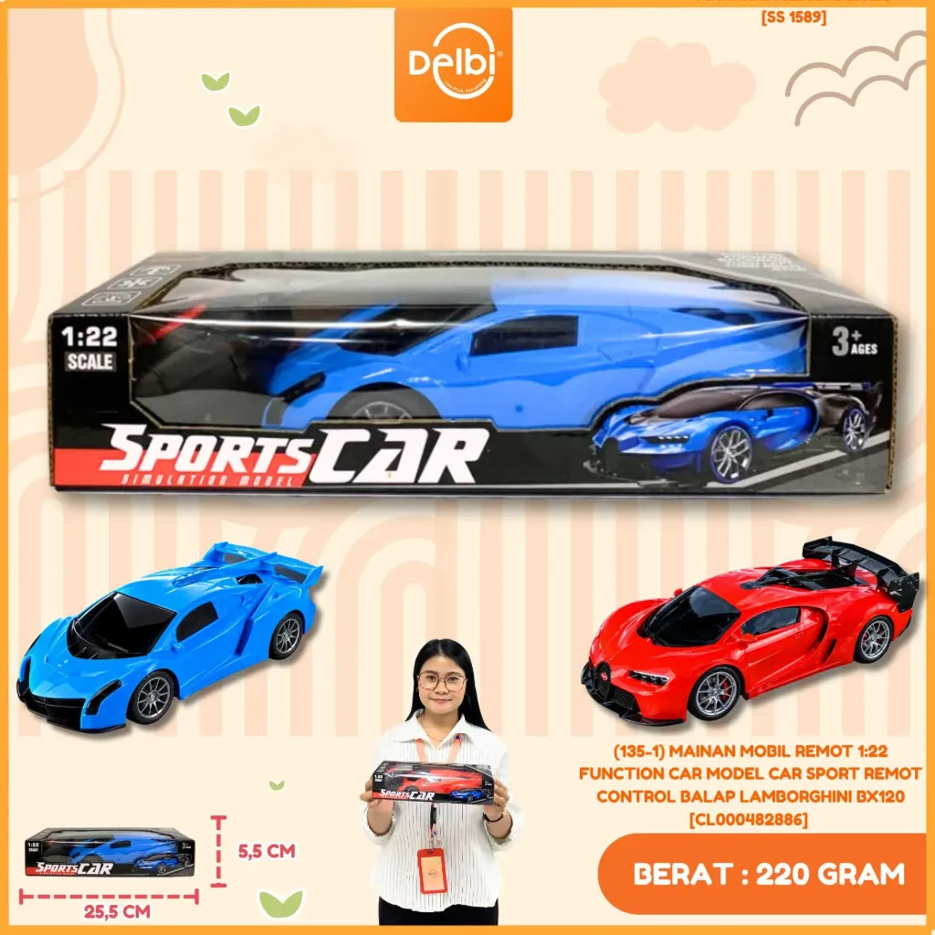 [CL000482886] (135-1) MAINAN MOBIL REMOT 1:22 FUNCTION CAR MODEL CAR SPORT REMOT CONTROL BALAP LAMBORGHINI BX120