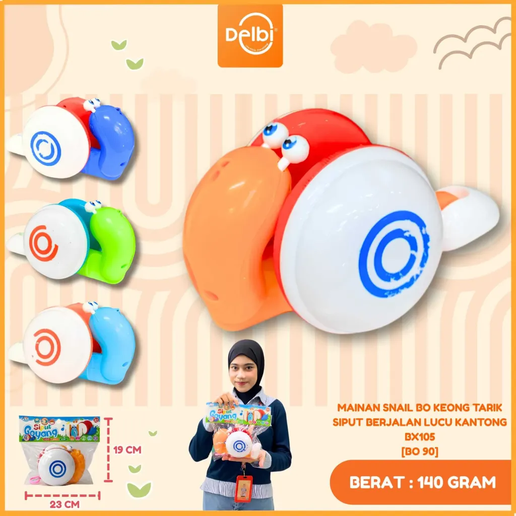 MAINAN SNAIL BO KEONG TARIK SIPUT BERJALAN LUCU KANTONG BX105