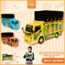 MAINAN MOBILAN MINI TRUCK OLENG CANTER TERPAL KOTAK BO DUS TRUK MUATAN BARANG DENGAN PENUTUP ATAS BX34