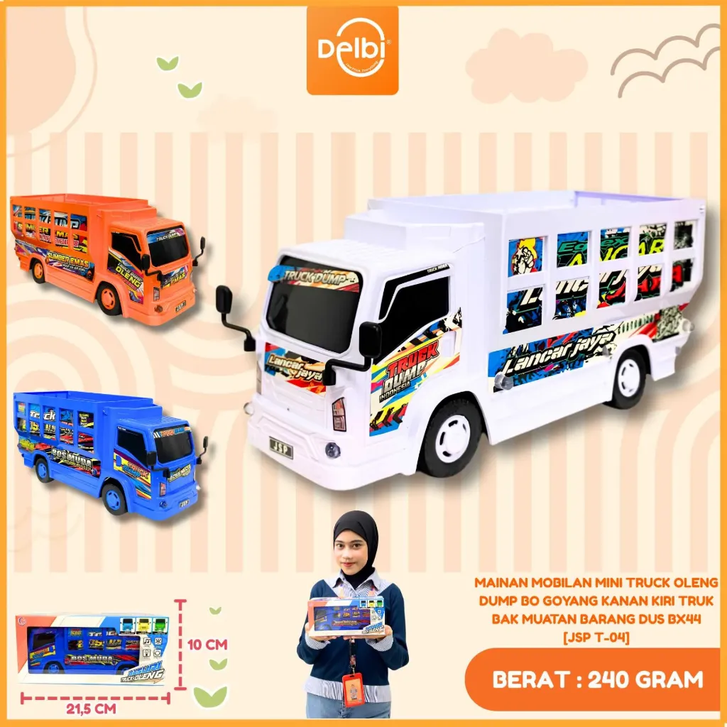MAINAN MOBILAN MINI TRUCK OLENG DUMP BO GOYANG KANAN KIRI TRUK BAK MUATAN BARANG DUS BX44