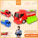 MAINAN MOBILAN MINI TRUCK OLENG PERTAMINA ELPIJI TRUK ANGKUT GAS MELON DENGAN LAMPU DAN SUARA BX48
