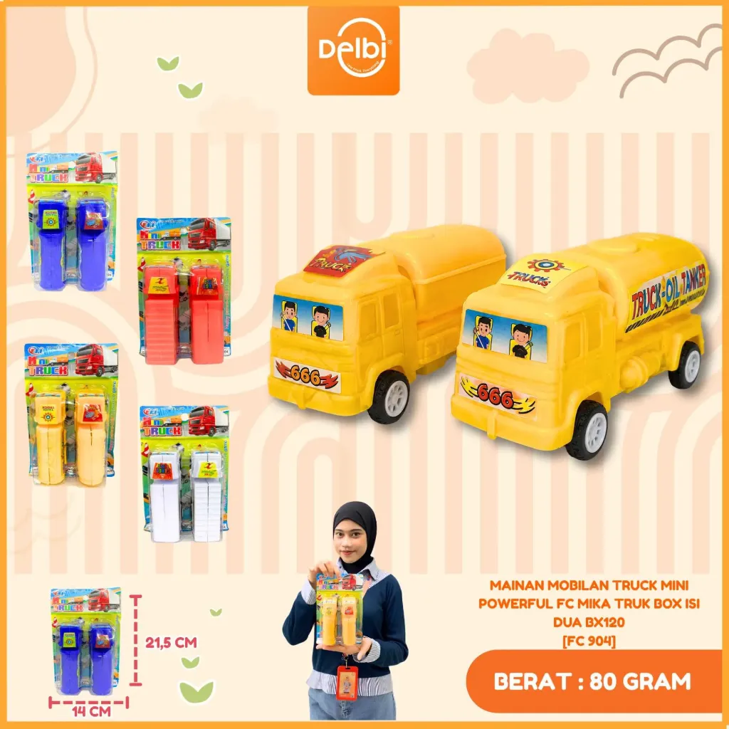 MAINAN MOBILAN TRUCK MINI POWERFUL FC MIKA TRUK BOX ISI DUA BX120